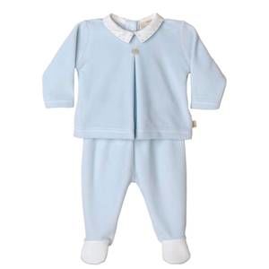 NEW BABY GI baby boy's classic velour two piece set in blue